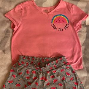 Justice Big Girls Pajamas Size 10  🍉.